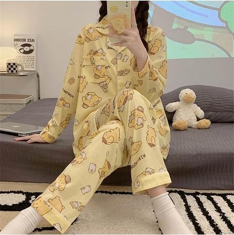 Wrap them in cozy cuteness this Christmas with Sanrio Pompompurin comfy pajamas – the perfect gift for sweet dreams and adorable nights! 🌙💤 #PompompurinComfort #commissionearned Pompompurin Onesie, Pompompurin Pajamas, Cute Night Outfits Sleep, Sanrio Pjs, Pompompurin Outfit, Kawaii Clothes Outfits, Kawaii Pjs, Pajama Fits, Sanrio Pajamas