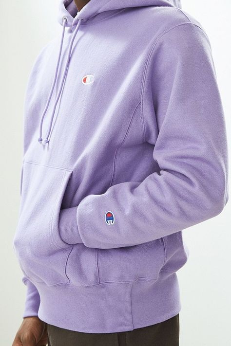 Champion Hoodie Women, Lavender Hoodie, Pastel Hoodie, Champion Clothing, Champion Pullover, Cute Lazy Outfits, Lazy Outfits, Champion Reverse Weave, Vintage Champion