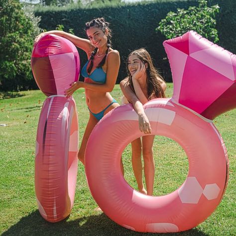 Amazon.com: Float Joy Bachelorette Pool Floats Inflatable Diamond Ring Floaties Bachelorette Party Decorations Favors Pink Pool Floats for Beach Lake Summer Pool Party : Toys & Games Bachelorette Party Pool Floats, Pink Pool Floats, Ring Pool Float, Bachelorette Pool, Barbie Bachelorette, Bachelorette Pool Party, Pool Floats For Adults, Pink Bachelorette Party, Pink Diamonds Engagement