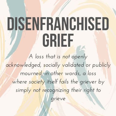 Disenfranchised grief is a loss that is not openly acknowledged, socially validated or publicly mourned, in other words, a loss where… Ambiguous Loss, Adoption Loss, Dad Poems, Heal Thyself, Adverse Childhood Experiences, Angel Babies, Baylor University, Special Quotes, Continuing Education