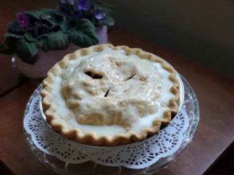 My Mom got this recipe from a baker in Baltimore and I have loved this pie for 60+ years. French Apple Pie Recipe, Easy Banana Nut Muffins, French Apple Pie, Milk Nutrition, Banana Nut Muffins, Apple Pie Recipe, Butter Frosting, Favorite Pie, Lemon Rind