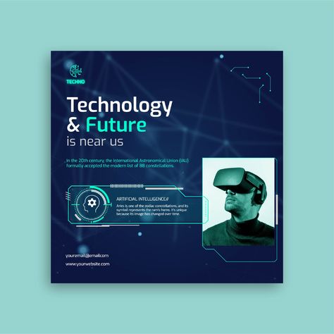 Professional Technology & Future Flyer Tech School Aesthetic, Technology Magazine Design, Technology Flyer Design, Tech Flyer Design, Future Skills, Tech Poster, Company Flyer, Technology Design Graphic, Technology Future