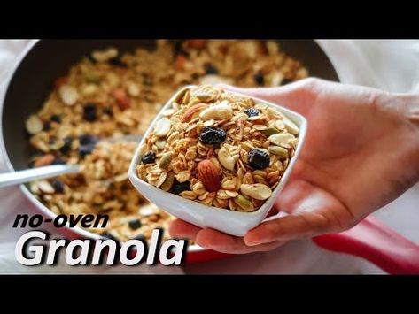 (784) How To Make Granola Without Oven | Best Granola Recipe | Easy No-Oven Granola - YouTube Best Granola Recipe, Make Granola, How To Make Granola, Easy Granola Recipe, Best Granola, Granola Recipe, Granola Recipes, Homemade Granola, Rolled Oats