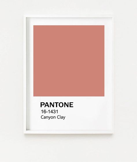 Pantone Wall Art, Pink Canyon, Pantone Art, Pantone Wall, Pink Pantone, Murs Roses, Art Minimal, Minimal Decor, Color Inspo