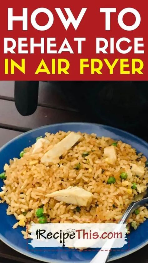 How to reheat rice. Today, we are going to show you a quick way to reheat rice in the air fryer. Air Fryer Frozen Chicken Wings, Reheat Rice, Biggest Kitchen, How To Reheat Rice, Reheat Pizza, Frozen Chicken Wings, Rice A Roni, Reheat Chicken, Air Fryer Fish