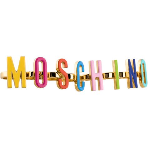 Moschino Jewelry, Tri Color Ring, Colored Rings, Color Rings, Jewelry Colorful, Moschino Cheap And Chic, Knuckle Ring, Color Jewelry, Knuckle Rings