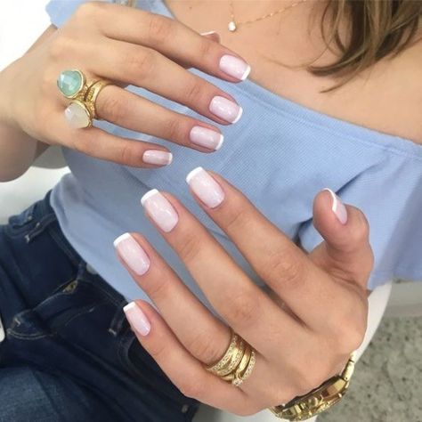 French Manicure Nails, Her Nails, Nails Prom, Nail Swag, Prom Nails, French Tip Nails, Short Acrylic Nails, French Manicure, Perfect Nails