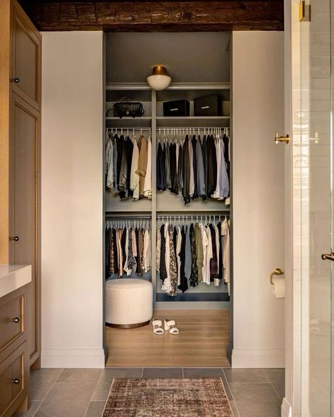 West Of Main, A Walk In Closet, Tin Lizzie, House Closet, Brooklyn Brownstone, Closet Renovation, Closet Remodel, Closet Room, Cabin Interiors