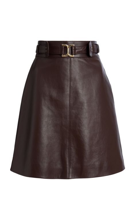 Skirt Leather Outfit, Body Conscious Fashion, Chloe Fashion, Brown Leather Skirt, Outfit Png, Leather Mini Skirt, Girl Fits, Church Decor, Faux Leather Skirt