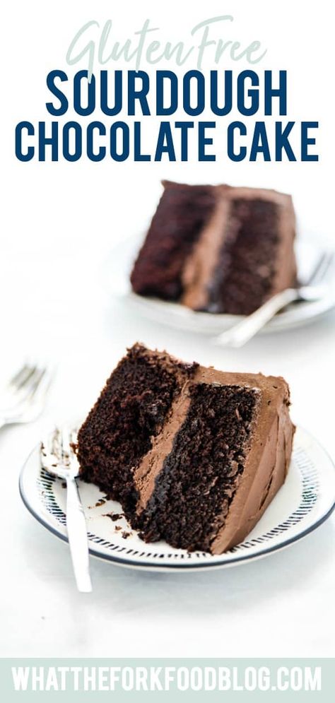 Sourdough Chocolate Cake Recipe, Sourdough Chocolate Cake, Gluten Free Chocolate Cake Recipe, What The Fork, Dairy Free Chocolate Cake, Ultimate Chocolate Cake, Gluten Free Cake Recipe, Gluten Free Chocolate Cake, Easy Sourdough