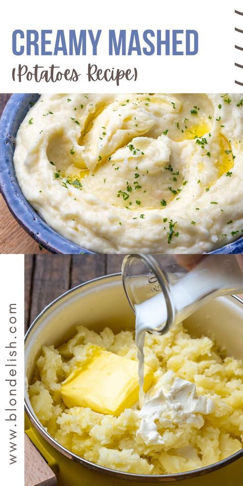 Creamy Mashed Potatoes with cream cheese and russet potatoes are the easiest and fluffiest side dish to serve for the holidays this year. This best creamy mashed potatoes recipe is perfect for holiday gatherings, meal prepping, and even freezing! Enjoy! #potatoes #mashedpotatoes #instantpot #instantpotrecipes #recipes #healthyrecipes Easiest Mashed Potatoes, Best Homemade Mashed Potatoes, Best Creamy Mashed Potatoes, Mashed Potatoes For Thanksgiving, Mashed Potatoes With Cream Cheese, Potatoes With Cream Cheese, Homemade Mashed Potatoes Recipe, Reheat Mashed Potatoes, Mashed Potatoes Recipe Easy