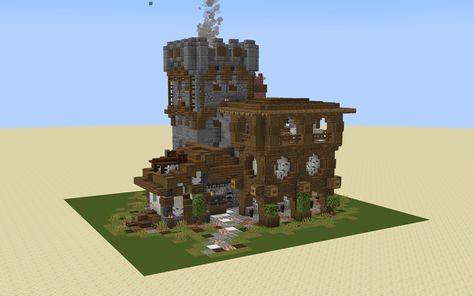 Black Smith House Minecraft, Black Smith, Cute Minecraft Houses, Minecraft Builds, My Black, Forged Iron, Minecraft Houses, Willis Tower, Blacksmithing