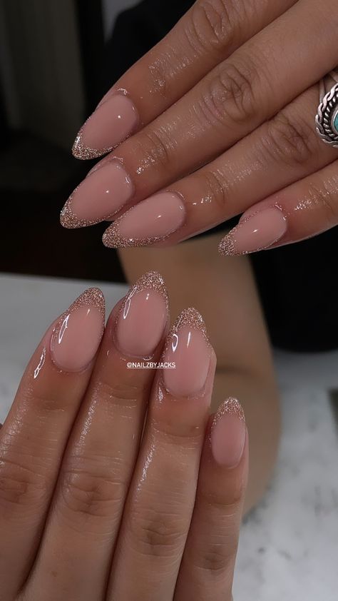 Nails 
French tip
Glitter
Almond nails
French tip glitter
Short nails Sparkle French Tips Nails, Round Glitter French Tip Nails, Gold Glitter French Tip Nails Acrylic, Glitter French Tips Almond Nails, Rose Gold Nails Acrylic French Tips, Rose Gold Glitter Tips Nails, Rose Gold French Tip Nails Almond, Natural French Tip Nails With Glitter, French Tip Nails With Rose Gold