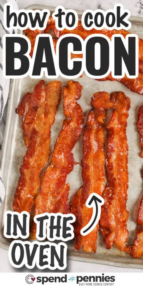 How to Cook Bacon in the Oven Crispy Bacon In Oven, Oven Cooked Bacon, Perfect Bacon, Oven Baked Bacon, Microwave Bacon, Bacon In The Oven, How To Make Bacon, Cooking Bacon, Baked Bacon