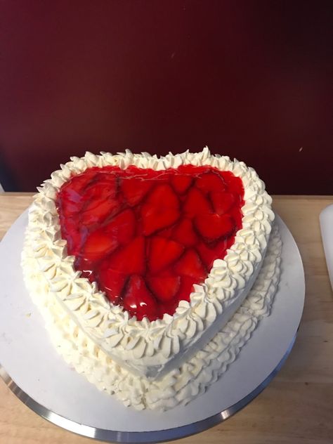 Heart Shape Strawberry Shortcake Strawberry Shortcake Heart Shape, Heart Shaped Strawberry Shortcake, Heart Shaped Strawberry, Vanilla Icing, Sweet Sixteen, Strawberry Shortcake, Heart Shape, Heart Shapes, Vanilla