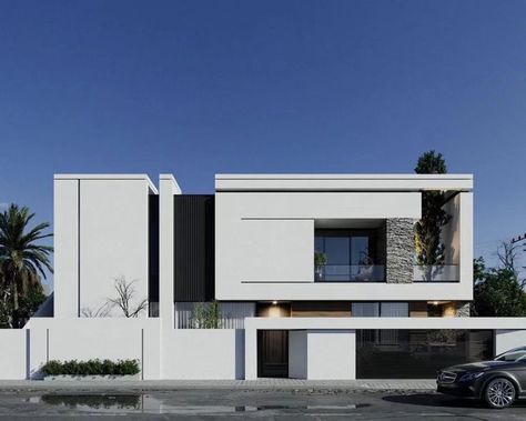 White Villa, House Outer Design, Facade Architecture Design, Best Modern House Design, Modern Villa Design, Modern House Facades, House Arch Design, Modern Exterior House Designs, Architect Design House