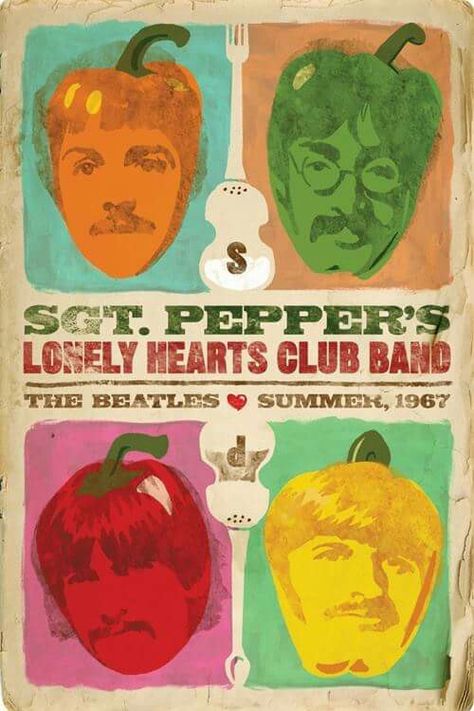 Sgt. Pepper’s Beatles Poster, Lonely Hearts Club, Sgt Pepper, Beatles Art, Dorm Posters, Pochette Album, Lonely Heart, Arte Inspo, Rock Posters