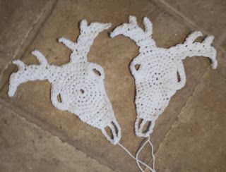 Macabre Christmas, Reindeer Skull, Rein Deer, Skull Ornaments, Crochet Appliqué, Morris Dancing, Crochet Deer, Knit Ideas, Deer Skull