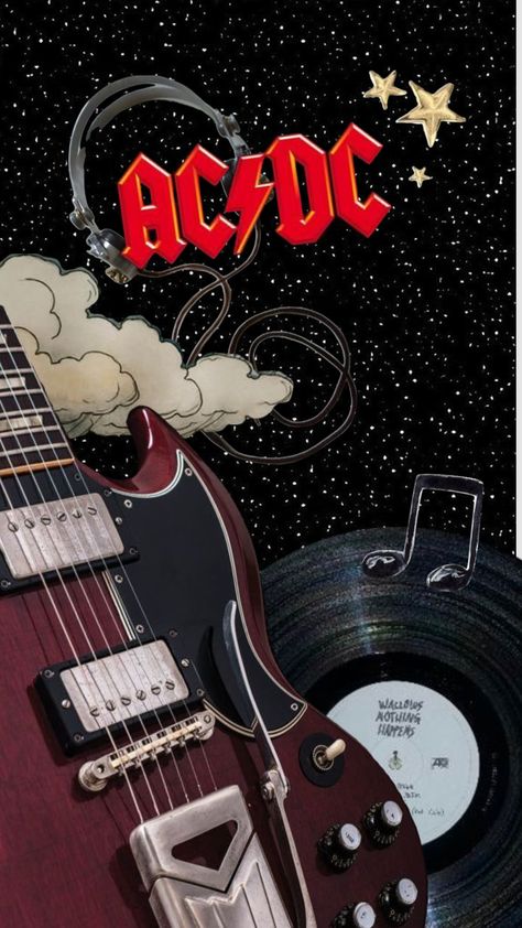 #acdc #rock #guitar #vinyl Rock Guitar Aesthetic, Acdc Drawing, Acdc Albums, Acdc Poster, Aesthetic Guitar, Игрушки Funko Pop, Guitar Aesthetic, Rock Album Covers, Rock Poster Art