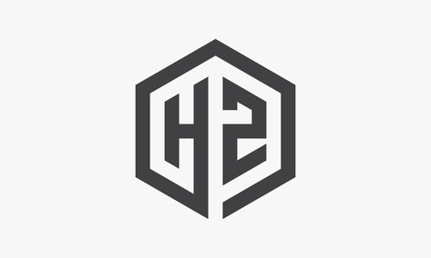 HZ or H2 hexagon letter logo isolated on white background. 3 Letter Logo, Hm Logo, Hexagon Logo, Geometric Shapes Design, Sports Fonts, Gym Logo, Media Logo, Letter Logo Design, Logo Concept