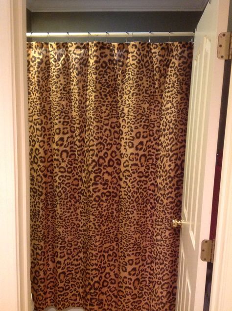 Guest room shower curtain Cheetah Print Shower Curtain, Leopard Print Shower Curtain, Cheetah Bathroom Decor, Cheetah Print Bathroom, Walmart Bathroom, Zebra Print Bathroom, Leopard Bathroom, Leopard Print Bathroom, Animal Print Bathroom