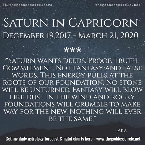 C. Ara Campbell on Instagram: “SATURN IN CAPRICORN: DECEMBER 19, 2017 - MARCH 21, 2020 : : "That feeling pulling at your soul telling you to go somewhere real and strip…” Saturn In Capricorn, Birth Chart Astrology, Know Thyself, Astrology Chart, December 19, That Feeling, March 21, Birth Chart, Your Soul