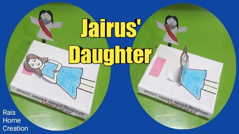 Jarius Daughter Craft Jesus Heals, Jesus Raises Jairus Daughter Craft, Jesus Heals Jairus Daughter Craft, Jairus Daughter Craft, Jarius Daughter, Craft Making Ideas, Sunday School Stories, Jairus Daughter, Prek Ideas