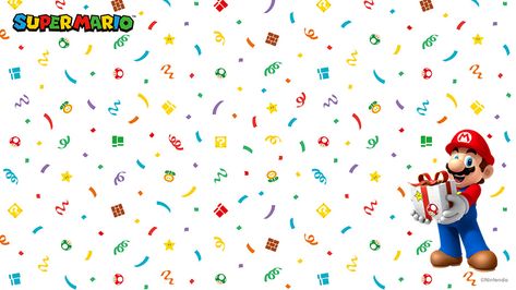 Nintendo Releases Happy Birthday Wallpapers Featuring Their Characters | NintendoSoup Happy Birthday Wallpapers, Zelda Pokemon, Birthday Wallpapers, Sesame Street Birthday Party, Mario Birthday Party, Super Mario Birthday, Happy Birthday Wallpaper, Birthday Wallpaper, Sesame Street Birthday