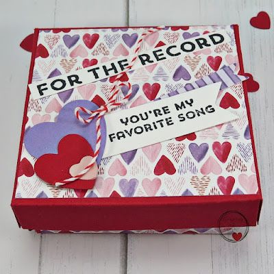 Stampingwithamore: Record Player Treat Box-Let's Make One! Diy Record Player, Diy Record, Retro Record Player, Valentine Diy, Blessed Sunday, For The Record, Paper Diy, Treat Box, You're My Favorite