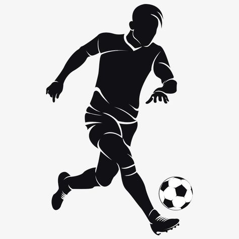 Football Art Drawing, Football Drawings, Drawing Football, Football Wall Decor, Soccer Silhouette, Silhouettes Of People, Soccer Images, Football Silhouette, Football Artwork