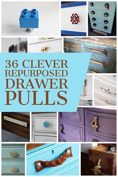 Make Drawer Pulls, Novelty Drawer Pulls, Desk Hardware Drawer Pulls, Creative Drawer Pulls, Cool Drawer Pulls, Restoration Hardware Drawer Pulls, Repurpose Drawer Pulls, Diy Cabinet Handles Ideas, Dresser Drawer Handles Ideas