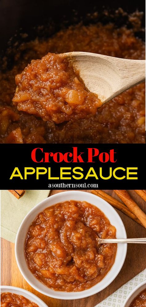 Homemade Crock Pot Applesauce Crock Pot Applesauce, Soul Recipes, Fruit Sauces, Crockpot Applesauce, Dips Recipes, Delicious Dips, Delicious Dips Recipes, Crockpot Casserole, Oven Baked Recipes