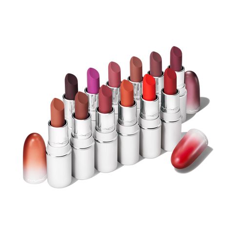 Lips By The Dozen Mini Powder Kiss Lipstick x 12 ($180 Value) | MAC Cosmetics - Official Site Marker Icon, Kiss Lipstick, Light Icon, Lip Palette, Makeup Must Haves, Mac Mini, Lip Hydration, Lip Kit, Instagram Icons