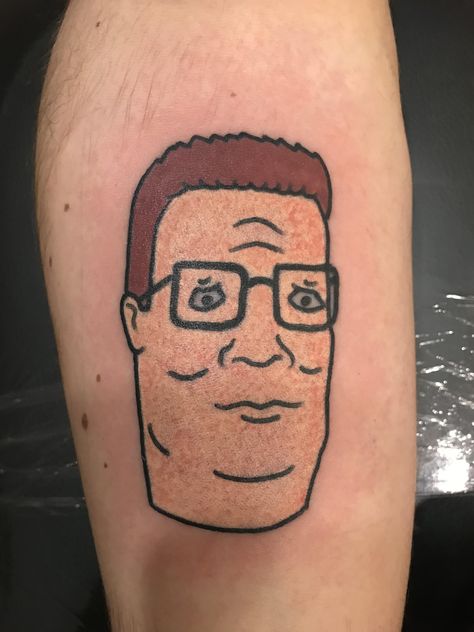 Hank Hill Tattoo, Hooligans Tattoo, St Johns Newfoundland, Hill Tattoo, Hank Hill, Nerd Tattoos, Tattoo Mistakes, Nerd Tattoo, Traditional Ink