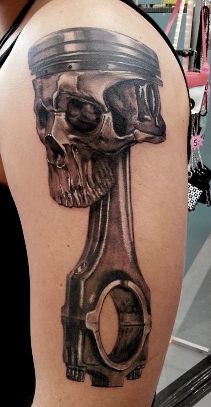 Еngine Skull-Piston tattoo www.metalmonkeystattoo.com | Mechanic tattoo, Piston tattoo, Biomechanical tattoo Tattoo Biomechanical, Piston Tattoo, Piston Skull, Frankenstein Tattoo, Biomechanical Tattoo Design, Mechanic Tattoo, Monkey Tattoos, Bike Tattoos, Biomechanical Tattoo