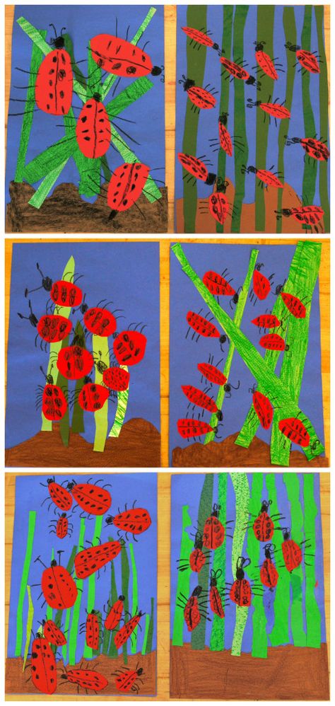 Ladybug Art Craft For Kids, Ladybugs Kindergarten, The Grouchy Ladybug, Eric Carle Art, Grouchy Ladybug, Insects Preschool, Insect Crafts, Ladybug Crafts, Ladybug Art