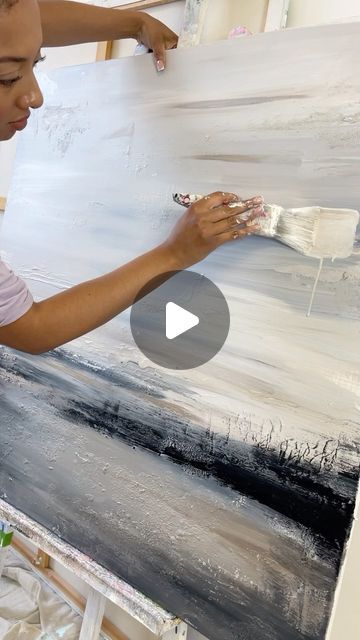 Diy Black And White Art, Diy Abstract Painting, Abstract Layers, Diy Acrylic Painting, Black And White Abstract Painting, Abstract Art Tutorial, Black And White Abstract Art, Abstract Art Paintings Acrylics, Realistic Pencil Drawings