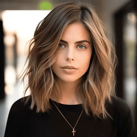 Haircuts Trending, Medium Length Hair With Layers, Shoulder Length Hair Cuts, Haircuts For Medium Hair, Long Bob Hairstyles, Trending Haircuts, Bob Haircuts, Medium Hair Cuts, Shoulder Length Hair