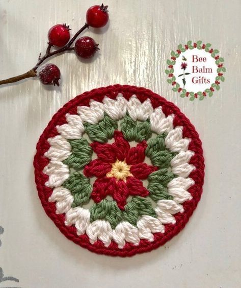 Inspiration. Christmas Coasters. Crocheted Snowflakes, Draps Design, Crochet Christmas Garland, Crochet Christmas Ornaments Free, Coaster Crochet, Crochet Ornament Patterns, Christmas Crochet Patterns Free, Crocheted Christmas, Crochet Coasters Free Pattern