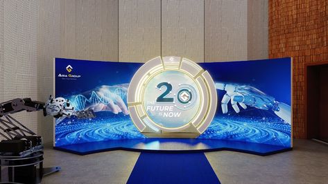 ASIA GROUP 20 YEARS ANNIVERSARY :: Behance 50 Anniversary Ideas Decoration, Backdrop Design Ideas, Stage Backdrop Design, 20 Years Anniversary, 50th Anniversary Decorations, Event Booth Design, Corporate Event Design, Event Booth, 20 Year Anniversary