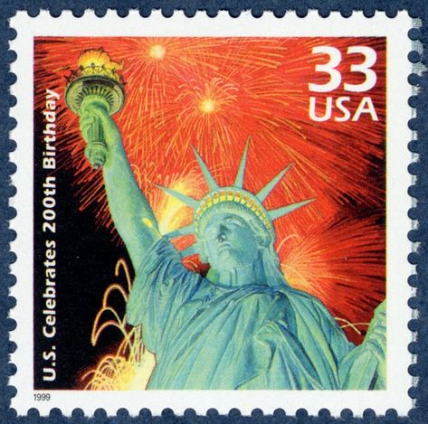 Usa Stamps, Going Postal, Rare Stamps, Birthday Stamps, Postage Stamp Art, The Statue Of Liberty, Vintage Postage Stamps, Lady Liberty, Vintage Postage