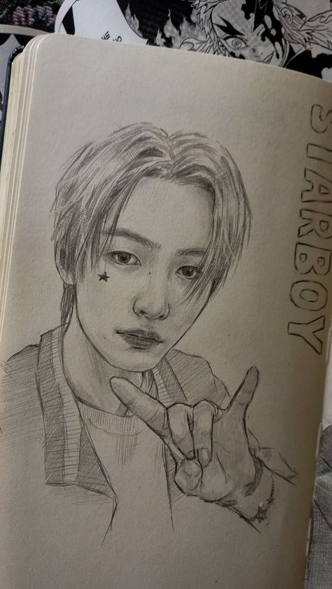 Heesung Sketch Pencil, Enhypen Pencil Drawing, Sunghoon Sketch Drawing, Sunghoon Sketch Pencil, Enhypen Sketch Pencil, K Pop Drawings Easy, Enhypen Drawing Sketch, Sunghoon Sketch, Kpop Drawings Pencil