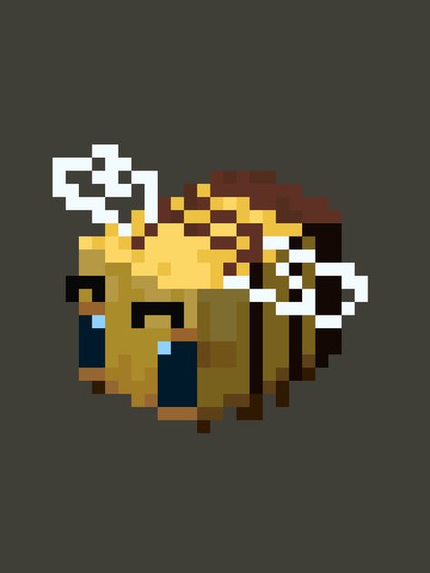 Minecraft Bee Pixel Art, Bee Pixel Art, Minecraft Bee, Bee Cross Stitch, Mafia Style, Pixel Art Minecraft, Minecraft Drawings, Fandom Drawing, Pixel Art Tutorial