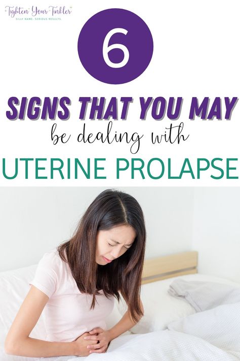 Whether you know something isn't quite right in your body, or you know for sure you're dealing with uterine prolapse and are looking treatments that aren't invasive, this post is for you! We're sharing 6 signs that you may be dealing with uterine prolapse, and what we recommend as next best steps for healing. Plus, be sure to sure to try our FREE at-home technique today, we promise it will feel good! Uterine Prolapse Symptoms, Pessary For Prolapse, Prolapsed Uterus Symptoms, Prolapsed Uterus, Silent Reflux, Uterine Prolapse, Pelvic Floor Therapy, Silly Names, Pelvic Organ Prolapse