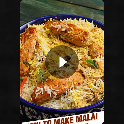 Wedding style Malai Seekh Biryani Chicken Giblets, Food From Around The World, Curry Meatballs, Chicken Meatball Recipes, Tuscan Chicken, Chicken Meatballs, Teriyaki Chicken, Girly Images, Meatball Recipes