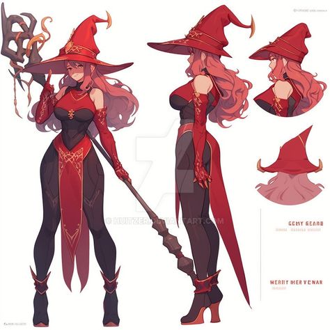 Female Character Design Anime, Wizard Drawing Reference Pose, Mage Designs, Mage Pose Reference Female Drawing, Wizard Outfit Drawing, Magic User Character Design, Punk Fashion Drawing, Mage Outfit Drawing, Female Outfits Drawing