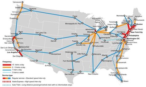 Train Travel Usa, Amtrak Train Travel, Amtrak Travel, Train Vacations, Train Trips, Train Map, System Map, Road Trip Map, Amtrak Train