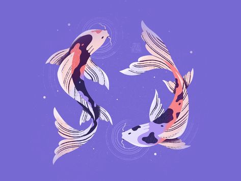 Koi Fish Template, Fish Background, Koi Fish Drawing, Sea Creatures Art, Koi Fish Designs, Fish Template, Fish Illustration, Fish Wallpaper, Isometric Illustration