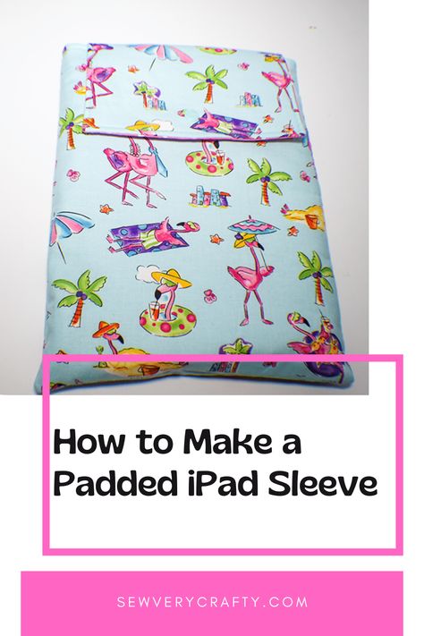 Use your beginer sewing skills to make this super simple iPad sleeve. This is the perfect sleeve for any standard iPad. Change the dimentions if you have a pro or mini. Either way this is a fun and functional beginner sewing project that anyne with a sewing machina ad beginner sewing skills can mae. Just follow the step-by-step sewing tutorial to get started. Sew Kindle Sleeve, Tablet Sleeve Sewing Pattern, Ipad Sleeve Diy, Ipad Sleeve Pattern, Diy Ipad Case, Hand Sewing Projects, Kindle Sleeve, Pad Bag, Beginner Sewing