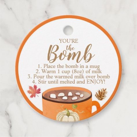 $12.00 | Hot Chocolate Bomb Tag Youre the Bomb Thanksgiving #hotchocolatebomb #bombtags #bombfavortags #yourethebomb #hotcocoatag #yourethebomb #bombinstructions #hotcocoa #cocoafavor #thanksgivingbomb Thanksgiving Gifts Diy, You're The Bomb, Youre The Bomb, Hot Chocolate Bomb, Hot Chocolate Coffee, Christmas Hot Chocolate, Brown Paper Packages, Thanksgiving Traditions, Chocolate Bomb